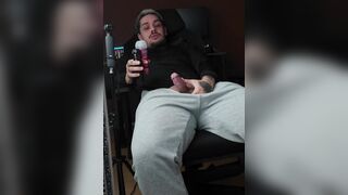 Onlyfans creator 24sevenbruno Bored home alone playing with his masturbator -BIGGEST SPUNK FOUNTAIN