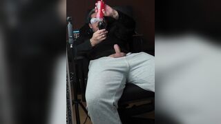 Onlyfans creator 24sevenbruno Bored home alone playing with his masturbator -BIGGEST SPUNK FOUNTAIN