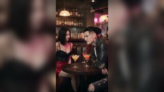 AI short drama angel drinking party