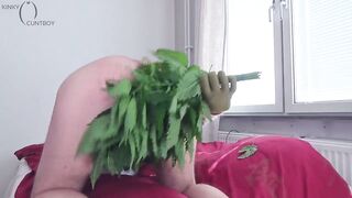 Hairy Twat Nettle Torture Compilation : big vagina tortured with nettles in panties, drubbing outdoors, insertion