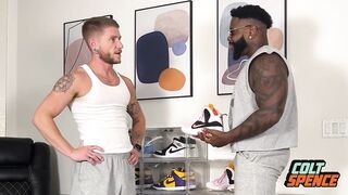 Sweaty Cock Colt Spence Destroys Toy With Biggest Ramrod and Busts Biggest Load