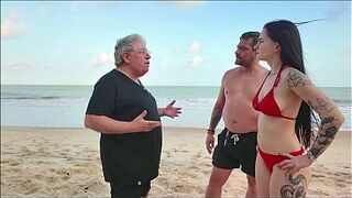 My husband ordered an in-home massage for me at the beach and ended up watching me get fucked really hard.
