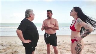 My husband ordered an in-home massage for me at the beach and ended up watching me get fucked really hard.