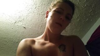 Sukie Rae sucks then rides husbands knob. (low light)