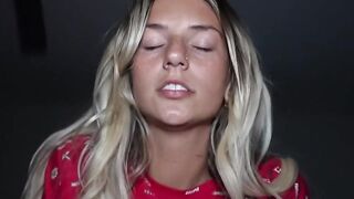 Teen step sister sneaks into step brother's room to fuck him before daybed