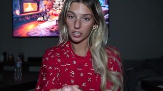 Teen step sister sneaks into step brother's room to fuck him before daybed