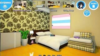 My Femboy Roomate [ HOMO Hentai Game ] Ep.7 CAUGHT masturbating by my ROOMIE in the SHOWER !