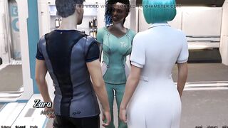 Stranded in Space - Hot Black Vitiligo Beauty and Doctor Starts a Make Out Session