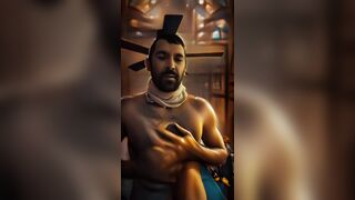 Artistic Masterbation Choke Play
