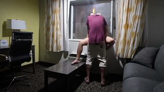 Preggy Sex with Door and Window Open at Hotel