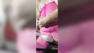 Somethings Fishy as She Squirts in the Tank Squirting a Gallon Wanna Lick It up?