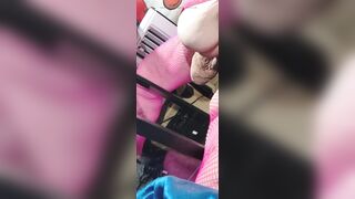 Somethings Fishy as She Squirts in the Tank Squirting a Gallon Wanna Lick It up?