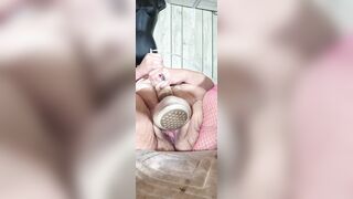 Somethings Fishy as She Squirts in the Tank Squirting a Gallon Wanna Lick It up?