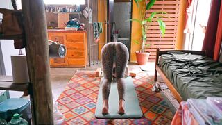 Used her right on the yoga mat