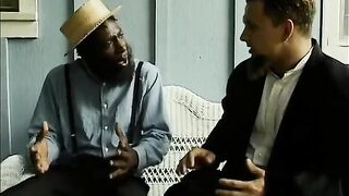 Black and white males gets blow job-job from Amish babe