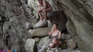 Cave woman comes for sex and gets screwed in all her holes