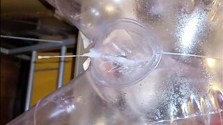 Sex doll drilled piddle and cummed in