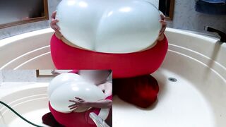 WWM - Large Shirt Mega Bosom Fill to Burst Inflation