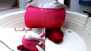 WWM - Large Shirt Mega Bosom Fill to Burst Inflation