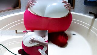 WWM - Large Shirt Mega Bosom Fill to Burst Inflation