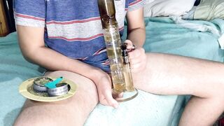 Stepbro Plays With His Recent Toy and Makes Himself Cum