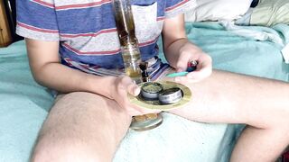 Stepbro Plays With His Recent Toy and Makes Himself Cum