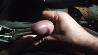 I masturbate in the van, spunk fountain in the street
