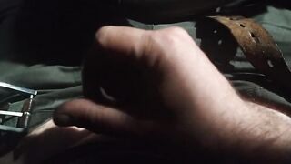 I masturbate in the van, spunk fountain in the street