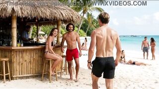 Cuckold husband watches his hotwife fucked at a beach - Teaser ( AI Generated )