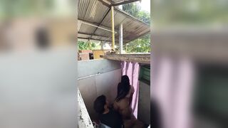 Sexy stepsister calls husband's cousin from the washroom to have sex with her