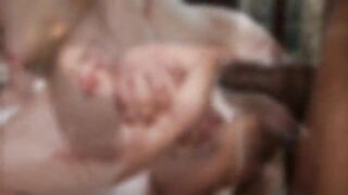 Yasmin, the interracial 3some gets out of control: two use her in couch and fill her face - Spanish porn - AI PORN