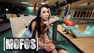 MOFOS - Gaby Ortega Takes A Big Weenie In The Bowling Alley While Her Friends Keep Playing