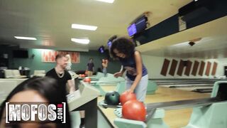 MOFOS - Gaby Ortega Takes A Big Weenie In The Bowling Alley While Her Friends Keep Playing