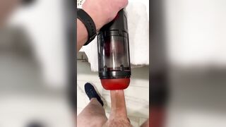 Jim Unleashes two Big Loads with Spinning Fuck Machine