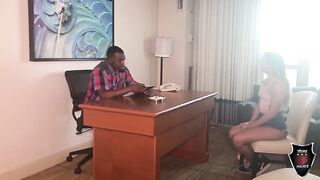 Rose Isstar Spreads Her Big Ass On Rome Major's BBC In The Office!