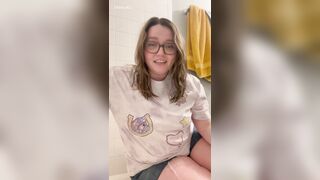 cute beauty humiliates you in the bathtub, then jerks you off (fetish custom video)