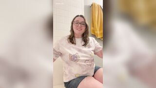 cute beauty humiliates you in the bathtub, then jerks you off (fetish custom video)