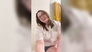 cute beauty humiliates you in the bathtub, then jerks you off (fetish custom video)