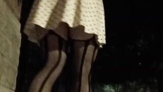 Sissy Disrobes Undressed Public Walk