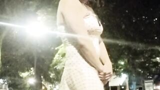 Sissy Flashes Panties in Public