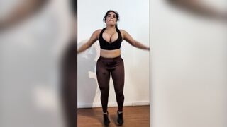 Working Out In Slutty Clothes: Ends Up Sucking Her Coach's Knob