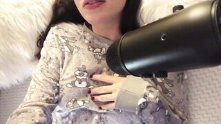 Cute German gal in pyjamas reveals her masturbation routine (German JOI)