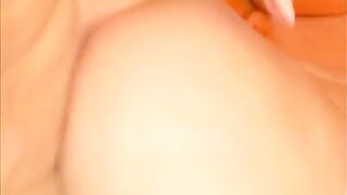Stunning brunette pippin takes a cold shower with help of irrigation hose in advance of excited golden-haired man bangs her