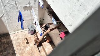 My Neighbor Almost Caught Me Recording Her; I Masturbated Until I Think She Saw Me