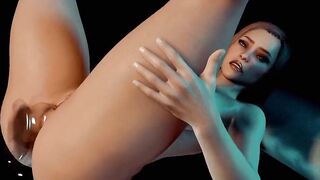 Busty Beauty Has Anal Glass Dildo - 3D Porn