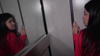 Stuck Elevator with Busty Bellattrix - Fucked & Facial goo flow