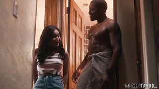 Asian Avery Black can't handle having her boss constantly around in her house.Hes the landlord so has all the power and he admits he wants to fuck her