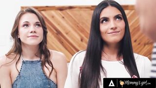 MAMMA'S ANGEL - Stepmom Katrina Colt Gets first Lesbian DP From Stepsisters Isa Bella & Rose Carter