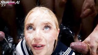 Mandie’s first Bukkake in Tokyo - AI GENERATED