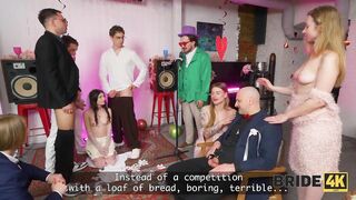 BRIDE4K. A Wedding Orgy with one Bride, her Husband, and two of his friends